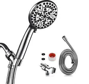 10 Spray Shower Head with Handheld,High Pressure shower heads with Handheld Spray Combo,Hand Held Shower Head with 60 Inch Long Hose (Chrome)