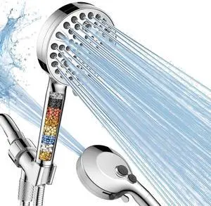 FEELSO 11-Spray Filtered Shower Head Handheld, High Pressure Showerheads with Filters Water Pressure Adjustment for Hard Water - Reduce Dry Skin, Power Wash to Clean Tub, Tile, Pets