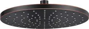 10-Inch Overhead Rain Shower Head High Flow Large Waterfall Shower Head 2.5 GPM with Adjustable Swivel Angle, Oil-Rubbed Bronze SH001ORB-D10