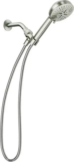Moen Hydro Energetix High Pressure Shower Head with Handheld Sprayer, 8 Handheld Shower Head Spray Settings, Spot Resist Brushed Nickel Finish, 200H0SRN