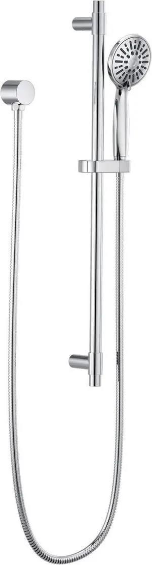 Delta Faucet Slide Bar Hand Held Shower with Hose, Chrome Handheld Shower Head, Slide Bar Hand Shower, Handheld Shower, Detachable Shower Head, Chrome 51361
