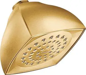 Moen Voss Brushed Gold One-Function 4-1/16" Diameter Showerhead, 2.5 GPM, 6325BG