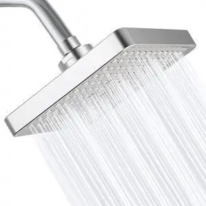 High Pressure Rain Shower Head, High Flow Pressure Boosting Adjustable Rainfall Showerhead, Awesome Shower Experience Even At Low Water Flow, Chrome