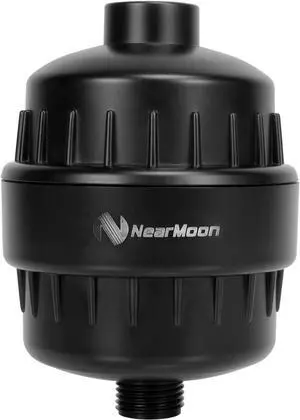 NearMoon High Output 15 Stage Shower Filter - Filtered Shower head softener for Hard WaterReduces Dry Itchy Skin, Dandruff and Improves the Condition of Your Skin, Hair (Matte Black)