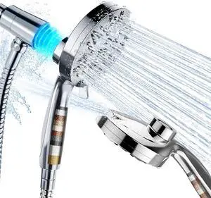 MIKEE Filtered Shower Head with Handheld,Magnetic Holder Design,High Pressure Shower Head with Filters for Bathroom, Detachable Shower Filter Head for Hard Water, Remove Chlorine & Impurities