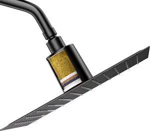 Lordear Filtered Shower Head 12 Inch Stainless Steel Square Shower Head, High Pressure Showerhead for Hard Water,Ceiling or Wall Mounted Waterfall Shower (Matte Black)