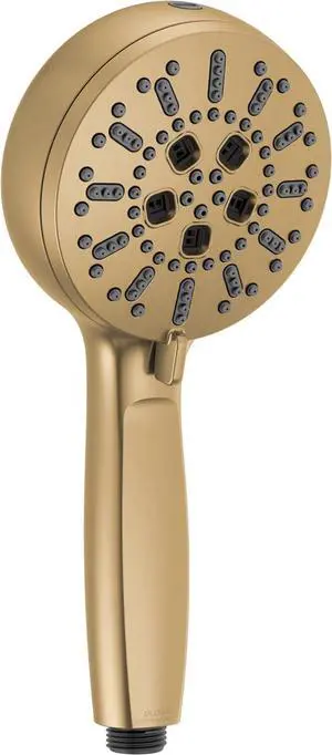 Delta 7-Setting Brushed Gold Wall-Mount Handheld Shower Head with ProClean Spray, Hand Held Shower Head with High Pressure Spray, Lumicoat Chrampagne Bronze 59584-CZ-PR-PK