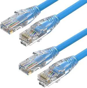 20FT Cat6 Patch Cables 2 Pack, Solid Pure Copper Patch Cord, Cat 6 Ethernet Cables, UTP Network, High Speed RJ45 Internet Cables, Compatible for PC, PS3/4/5, Xbox, Routers, Switches, Servers - Blue 20FT Cat6 Patch Cables 2 Pack, Solid Pure Copper Patch Cord, Cat 6 Ethernet Cables, UTP Network, High Speed RJ45 Internet Cables, Compatible for PC, PS3/4/5, Xbox, Routers, Switches, Servers - Blue
