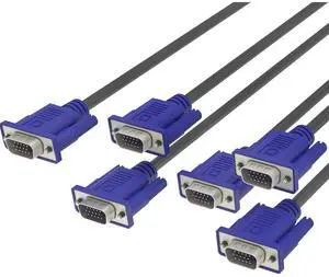 Kado 5ft VGA Cable, 3-Pack High Speed 1920x1080 FHD 60Hz, Male-to-Male 1.5m Length Genuine Parts Made for Sceptre Monitor, Television, PC, TV Box, Gaming Console, Projector