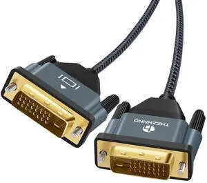 DVI to DVI Cable 15FT, 24+1 DVI-D Cable Support High Resolution 2560x1600 for Gaming, DVD, Laptop, HDTV
