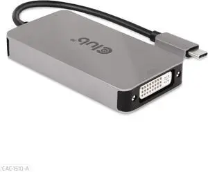 Club3D CAC-1510-A USB Type C to Dual Link DVI-D Cable Adapter Support 3840x2160@30hz, 2560x1600@60Hz HDCP Off for Apple Cinema Displays M/F
