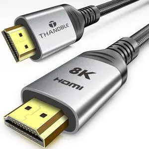 8K Long HDMI 2.1 Cable 20FT, 48Gbps High Speed HDMI Braided Cord 4K120Hz/144Hz 8K60Hz eARC HDCP 2.2&2.3 Compatible for Gaming, PS5/Xbox/Projector/Entertainment, Sound System etc 8K Long HDMI 2.1 Cable 20FT, 48Gbps High Speed HDMI Braided Cord 4K120Hz/144Hz 8K60Hz eARC HDCP 2.2&2.3 Compatible for Gaming, PS5/Xbox/Projector/Entertainment, Sound System etc