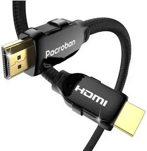 Pacroban 8K HDMI ARC/eARC Cable (6.6FT/2M)  HDMI 2.1, 48Gbps Ultra High Speed, in-Wall Safe, 4K 120Hz, Dolby Atmos, Dynamic HDR, HDCP  Compatible with Only HDMI-Enabled Devices