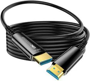 Fiber Optic Extra Long HDMI Cable 115 FT, 8K Thin HDMI 2.1Cord 48Gbps Ultra High Speed, 8K@60Hz 4K@240Hz, Dynamic HDR, eARC, HDCP 2.2&2.3, 3D, Compatible for PS4/5/Xbox/TV/Laptop//Monitor