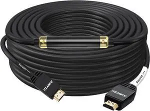 HDMI Cable 75 Feet 4K HDMI 2.0 Cable with Built-in Signal Booster Support 4K 3D 2160P 1080P HDCP2.2 Ethernet ARC and Bandwidth 18Gbps-Black