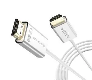 Fiber Optic HDMI 2.1 Cable 33ft-48Gbps Ultra High Speed,8K@60Hz 4K@120Hz,HDCP 2.3,Dynamic HDR-Compatible with RTX 4090,PS5, Box,Samsung TV,Projectors-Slim White HDMI Calbe