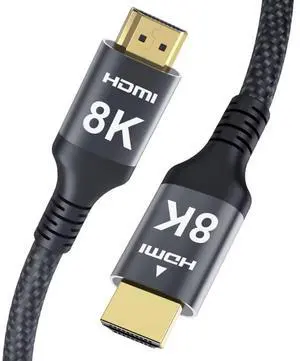 8K HDMI Cable 33 FT, HDMI to HDMI Cord with Ethernet CEC 4K 240Hz 165Hz 144Hz 120Hz 10K 8K 60Hz eARC eARC Netflix HDCP2.3 HDR10+ PC Laptop RTX5090 TV Monitor Projector X-Box PS5