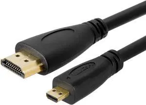 Cmple - Micro HDMI to HDMI Cable 3ft, Micro HDMI Cable Male to Male 4k Camera HDMI Cables for Capture Card, Video Camera, Action Camera, Pocket Camera - Black