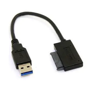 JSER USB 3.0 to SATA 7+6 13pin Slimline Sata Adapter Cable 5Gbps Compatible for Laptop CD DVD ROM Optical Drive