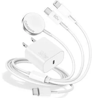 3 in 1 2025 Upgraded Apple Watch Charger, Multiple USB C Cable Magnetic iWatch Charger Fast Charging Cord 6FT for Apple Watch Ultra/SE/SESeries 10/9/8/7/6/5/4/3,iPhone 16 15 14-White