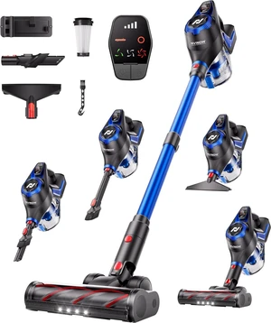 Cordless Vacuum Cleaner, 55Kpa Vacuum Cleaners for Home, Max 80mins Runtime Stick Vacuum with LED Display&1.5L Dust Cup, Rechargeable Lightweight Handheld Vacuum for Carpet/Hardwood Floor/Pet Hair/Car Cordless Vacuum Cleaner, 55Kpa Vacuum Cleaners for Home, Max 80mins Runtime Stick Vacuum with LED Display&1.5L Dust Cup, Rechargeable Lightweight Handheld Vacuum for Carpet/Hardwood Floor/Pet Hair/Car
