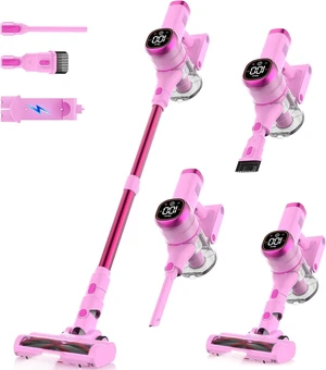 Tikom V500 Cordless Vacuum Cleaner for Home, 40000Pa/450W Stick Vacuum with LED Touch Screen, Charging Wall Dock, Anti-Tangle, Lightweight Handheld Vacuum for Pet Hair, Hard Floor, Carpet Tikom V500 Cordless Vacuum Cleaner for Home, 40000Pa/450W Stick Vacuum with LED Touch Screen, Charging Wall Dock, Anti-Tangle, Lightweight Handheld Vacuum for Pet Hair, Hard Floor, Carpet