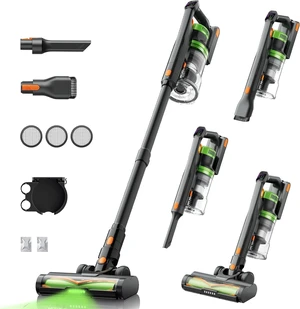 SunSare Cordless Vacuum Cleaner, 55KPa 650W 70Mins Stick Vacuum, Green Headlights, Aromatherapy, V-Anti-Tangle Rollor, 1.8L Dust Cup, Vacuum Cleaner for Pet Hair Carpets Floors, Green SunSare Cordless Vacuum Cleaner, 55KPa 650W 70Mins Stick Vacuum, Green Headlights, Aromatherapy, V-Anti-Tangle Rollor, 1.8L Dust Cup, Vacuum Cleaner for Pet Hair Carpets Floors, Green