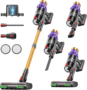 Cordless Vacuum Cleaner, 650W/60KPA/70 Mins Vacuum Cleaners for Home with Self-Standing, Anti-Tangle Vacuum Cordless, Smart Display and 1.8L Cup Cordless Stick Vacuum Cleaner for Pet Hair/Carpets Cordless Vacuum Cleaner, 650W/60KPA/70 Mins Vacuum Cleaners for Home with Self-Standing, Anti-Tangle Vacuum Cordless, Smart Display and 1.8L Cup Cordless Stick Vacuum Cleaner for Pet Hair/Carpets