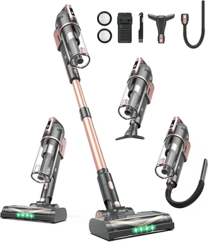 DEVOAC V15 Cordless Vacuum Cleaner, 45Kpa Suction & Brushless Motor Stick Vacuum, Rechargeable Battery with 45mins Runtime, LED Display, 6 in 1 Handheld Vacuum for Home Hard Floor Carpet Pet Hair DEVOAC V15 Cordless Vacuum Cleaner, 45Kpa Suction & Brushless Motor Stick Vacuum, Rechargeable Battery with 45mins Runtime, LED Display, 6 in 1 Handheld Vacuum for Home Hard Floor Carpet Pet Hair