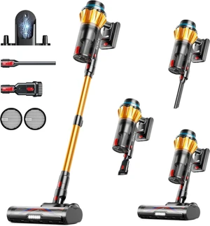 Cordless Vacuum Cleaner, 650W/60Kpa/70 Mins Cordless Stick Vacuum, Self-Standing Wireless Vacuum with LED Displsy, 1.8L Dust Cup, Anti-Tangle Vacuum Cordless, Vacuum Cleaners for Home/Pet Hair/Carpet Cordless Vacuum Cleaner, 650W/60Kpa/70 Mins Cordless Stick Vacuum, Self-Standing Wireless Vacuum with LED Displsy, 1.8L Dust Cup, Anti-Tangle Vacuum Cordless, Vacuum Cleaners for Home/Pet Hair/Carpet