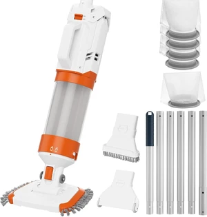 Cordless Pool Vacuum-True Powerful Suction 18.9GPM, 96inch, 1H Runtime, 25µm Fluff Ultra Fine Filter,Handheld Rechargeable Hot Tub Cleaner with Poles for Above Ground&Inground Pool Cordless Pool Vacuum-True Powerful Suction 18.9GPM, 96inch, 1H Runtime, 25µm Fluff Ultra Fine Filter,Handheld Rechargeable Hot Tub Cleaner with Poles for Above Ground&Inground Pool