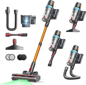 Cordless Vacuum Cleaner, 650W 55KPA 70Mins Vacuum Cleaners for Home, Upgraded Stick Vacuum with 3.3Ft Extendable Hose, LED Touch Screen, Wall Charging Station, Auto Mode for Carpet Pet Hair Hard Floor Cordless Vacuum Cleaner, 650W 55KPA 70Mins Vacuum Cleaners for Home, Upgraded Stick Vacuum with 3.3Ft Extendable Hose, LED Touch Screen, Wall Charging Station, Auto Mode for Carpet Pet Hair Hard Floor