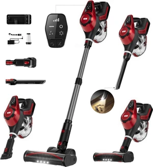 Cordless Vacuum Cleaner for Home, Stick Vacuum 45Kpa, Smart Display & 1.5L Dust Cup, MAX 40mins Runtime, Rechargeable Lightweight Handheld Vavuum for Pet Hair/Carpet/Hardwood Floor/Car (Crimson) Cordless Vacuum Cleaner for Home, Stick Vacuum 45Kpa, Smart Display & 1.5L Dust Cup, MAX 40mins Runtime, Rechargeable Lightweight Handheld Vavuum for Pet Hair/Carpet/Hardwood Floor/Car (Crimson)