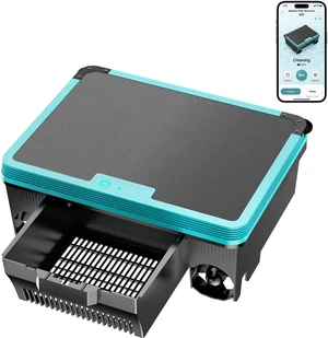 Pool Skimmer Robot,Over-Ground Robotic Pool Cleaner,Solar Powered Pool Vacuum,24H/7D Continuous Cleaning, 180-um, 3L Basket,APP Support Pool Skimmer Robot,Over-Ground Robotic Pool Cleaner,Solar Powered Pool Vacuum,24H/7D Continuous Cleaning, 180-um, 3L Basket,APP Support