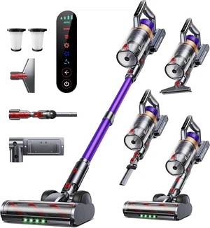 INTETURE Cordless Vacuum Cleaner, 650W 55KPA 70 Mins Vacuum Cleaners for Home, Anti-Tangle Stick Vacuum with Touch Screen, Wall Mount Charging, Upgraded Vacuum Cordless for Pet Hair/Carpet/Floors INTETURE Cordless Vacuum Cleaner, 650W 55KPA 70 Mins Vacuum Cleaners for Home, Anti-Tangle Stick Vacuum with Touch Screen, Wall Mount Charging, Upgraded Vacuum Cordless for Pet Hair/Carpet/Floors