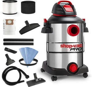 Shop-Vac 12 Gallon 6.0 Peak HP Stainless Wet/Dry Vacuum, Heavy Duty Shop-Vac 12 Gallon 6.0 Peak HP Stainless Wet/Dry Vacuum, Heavy Duty