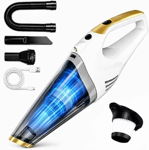 Handheld Vacuum Cordless, Rechargeable Portable Car Vacuum with LED Light Handheld Vacuum Cordless, Rechargeable Portable Car Vacuum with LED Light