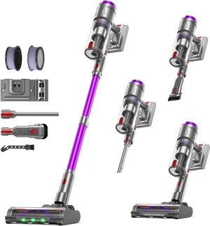 OXVAC Cordless Vacuum Cleaner, 60KPa 650W Stick Vacuum with 80Mins Runtime, Smart AUTO Mode, Anti-Tangle Brush, Self-Standing, Large Cup for Home, Pet Hair, Carpet & Hardwood Floor OXVAC Cordless Vacuum Cleaner, 60KPa 650W Stick Vacuum with 80Mins Runtime, Smart AUTO Mode, Anti-Tangle Brush, Self-Standing, Large Cup for Home, Pet Hair, Carpet & Hardwood Floor
