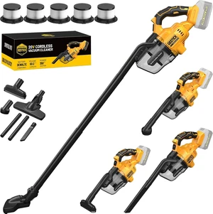 Cordless Vacuum Cleaner Compatible with Dewalt 20V Battery (No Battery), 50kPa 125AW Strong Suction | 5 HEPA Filters | 4-in-1 Nozzle | 65CFM Brushless Handheld Vacuum for Home, Car, Pet (Tool Only) Cordless Vacuum Cleaner Compatible with Dewalt 20V Battery (No Battery), 50kPa 125AW Strong Suction | 5 HEPA Filters | 4-in-1 Nozzle | 65CFM Brushless Handheld Vacuum for Home, Car, Pet (Tool Only)