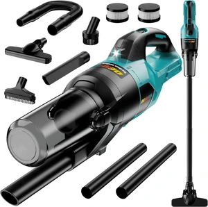Cordless Vacuum Cleaner for Makita 18V Battery, 6 in 1 Handheld Electric Vacuum Cleaner with HEPA Filter and LED Light, 46 CFM Portable Hand Vacuum for Floor, Carpet, Car (Battery Not Included) Cordless Vacuum Cleaner for Makita 18V Battery, 6 in 1 Handheld Electric Vacuum Cleaner with HEPA Filter and LED Light, 46 CFM Portable Hand Vacuum for Floor, Carpet, Car (Battery Not Included)