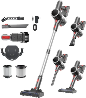 Cordless Vacuum Cleaner for Home, 6-in-1 Stick Vacuum Cordless Rechargeable with LED Display & Green Floor Lights, Lightweight Vacuum Cleaners for Home Pet Hair Hardwood Carpet - Silver Cordless Vacuum Cleaner for Home, 6-in-1 Stick Vacuum Cordless Rechargeable with LED Display & Green Floor Lights, Lightweight Vacuum Cleaners for Home Pet Hair Hardwood Carpet - Silver