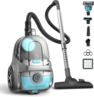 Canister Vacuum Cleaner, 1600W 40Kpa Bagless HEPA Vacuum Canister Vacuum Cleaner, 1600W 40Kpa Bagless HEPA Vacuum