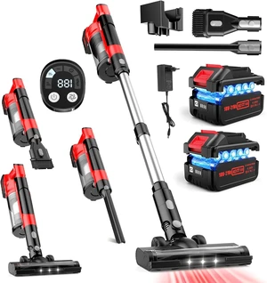 60kPa Cordless Vacuum Cleaner, 8000mAh Brushless Pet Vacuum, 6 in 1 Lightweight Stick Vacuum with 2L Dust Cup, 3 Suction Modes, 700W Portable Handheld Cordless Vacuum for Pet Hair/Hardwood Floor/Dorm 60kPa Cordless Vacuum Cleaner, 8000mAh Brushless Pet Vacuum, 6 in 1 Lightweight Stick Vacuum with 2L Dust Cup, 3 Suction Modes, 700W Portable Handheld Cordless Vacuum for Pet Hair/Hardwood Floor/Dorm