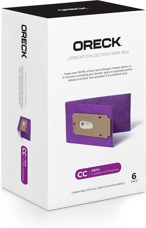 Oreck Vacuum Cleaner Bags for Upright Vacs, Pack of 6, Purple, Type CC Oreck Vacuum Cleaner Bags for Upright Vacs, Pack of 6, Purple, Type CC
