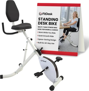 FitDesk Standing Exercise Bike Desk 3.0, Adjustable Height Indoor Cycling Trainer with Laptop Tray, Portable Stationary Fitness Desk for Home Office, Foldable Exercise Workstation, Supports 300 lbs FitDesk Standing Exercise Bike Desk 3.0, Adjustable Height Indoor Cycling Trainer with Laptop Tray, Portable Stationary Fitness Desk for Home Office, Foldable Exercise Workstation, Supports 300 lbs