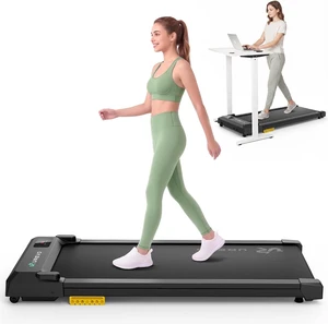 UREVO Smart Walking Pad, Compact Under Desk Treadmill with Double Shock Absorption, Quiet Operation, Workout APP with Track Insights and MIIT Mode, Plug and Play, Remote or APP Control for Home Office UREVO Smart Walking Pad, Compact Under Desk Treadmill with Double Shock Absorption, Quiet Operation, Workout APP with Track Insights and MIIT Mode, Plug and Play, Remote or APP Control for Home Office