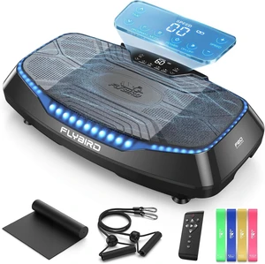 FLYBIRD Vibration Plate Exercise Machine for Lymphatic Drainage, 120 Levels Full Body Workout, Curved Vibration Plate with Powerful Motor for Weight Loss Fat Burner, Board Sport for Home Exercise Gym FLYBIRD Vibration Plate Exercise Machine for Lymphatic Drainage, 120 Levels Full Body Workout, Curved Vibration Plate with Powerful Motor for Weight Loss Fat Burner, Board Sport for Home Exercise Gym