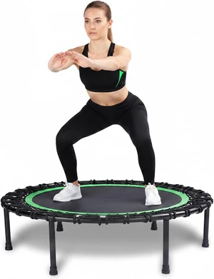 40" Mini Trampoline for Adults, Fitness Rebounder with Elastic Bands, Indoor Exercise Trampoline, Low Impact Workout Equipment for Home Gym, Cardio Training, Quiet Bounce Rebounder 40" Mini Trampoline for Adults, Fitness Rebounder with Elastic Bands, Indoor Exercise Trampoline, Low Impact Workout Equipment for Home Gym, Cardio Training, Quiet Bounce Rebounder