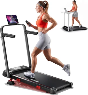 RHYTHM FUN 16% Incline Walking Pad Treadmill with Handles, 6.2MPH, Foldable RHYTHM FUN 16% Incline Walking Pad Treadmill with Handles, 6.2MPH, Foldable