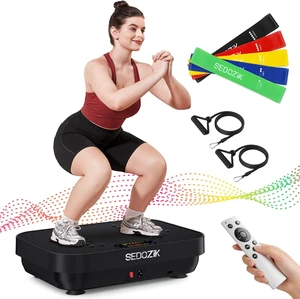 SEDOZIK Vibration Plate for Lymphatic Drainage with Bands Bluetooth, Black SEDOZIK Vibration Plate for Lymphatic Drainage with Bands Bluetooth, Black